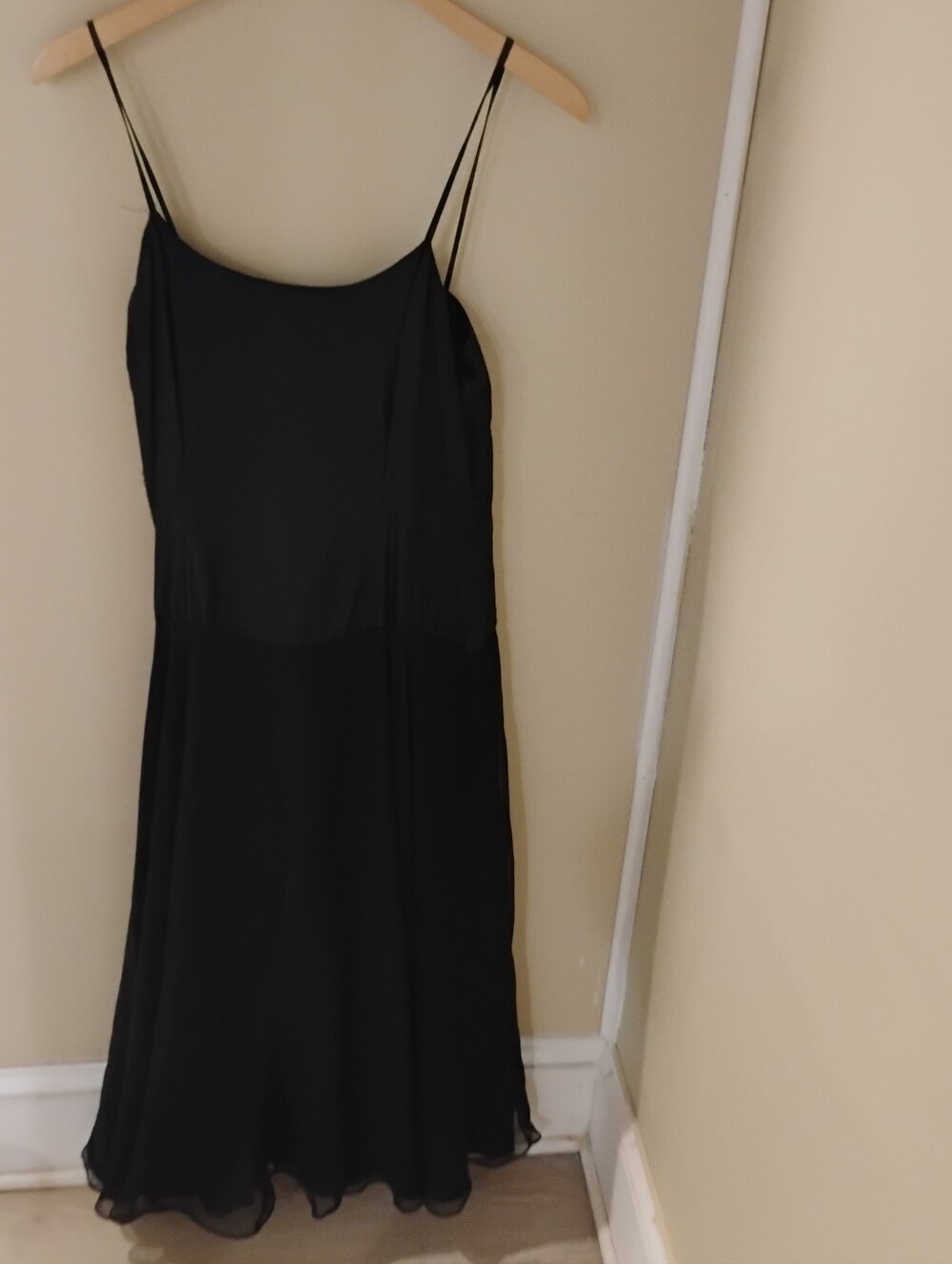 Vintage 1980s 1990s NiteLine Womens Dropwaist Spaghetti Strap Midi Maxi Dress